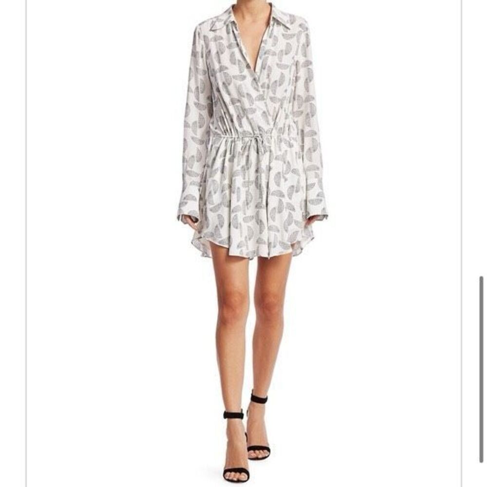 A.L.C. Isobel printed silk shirtdress women's size 16